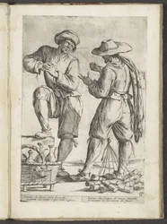 Vendedor de licor de anís y vendedor de fósforos Vendedores ambulantes en Bolonia (título de la serie) L