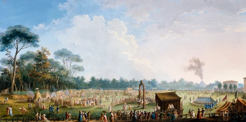Celebración en el Cascine en honor a Fernando III, Juegos en el prado del Gran Roble