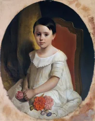 Niña con flores