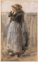 Tiempo triste (pastel sobre papel)