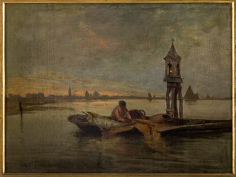 Ave María (Una noche en Sottomarina) (óleo sobre lienzo)