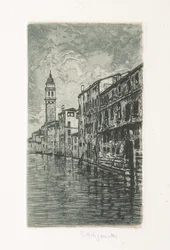 Venecia (aguafuerte y aguatinta sobre papel blanco)
