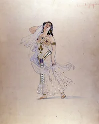 Traje de "Salomè" de Richard Strauss por Giuseppe Palanti (1881-1946) para el teatro La Scala de Milán en 1912.
