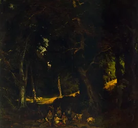 Campamento gitano, por Giuseppe Palizzi