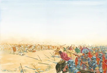 Batalla de los ejércitos romano y moro