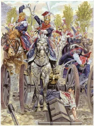 Primer Imperio, Guerra de España: "La carga de la caballería polaca en la batalla de Somosierra en 1808" Primer imperio: la carga polaca durante la batalla de Somosierra el 30 de noviembre