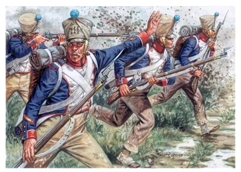 Primer imperio: "soldados del 111º regimiento de infantería de línea" Primer imperio: el 111º regimiento de infantería de línea - Ilustración de Giuseppe Rava