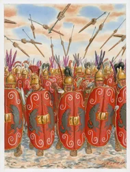 Legionarios romanos republicanos en combate