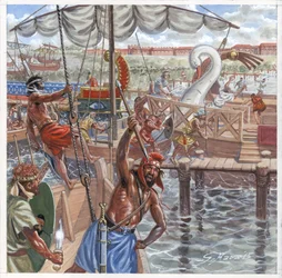 El saqueo de Ostia por los piratas cilicios