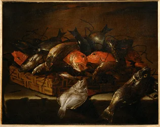 Naturaleza muerta con peces ...