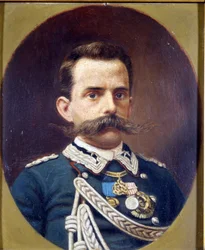 Humbert I (1844-1900). Pintura de G. Riva. Museo del Risorgimento. Milan