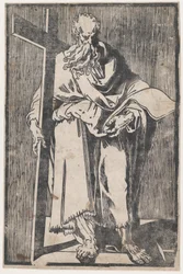 San Felipe de pie sosteniendo un libro y una cruz, ca. 1590-1600