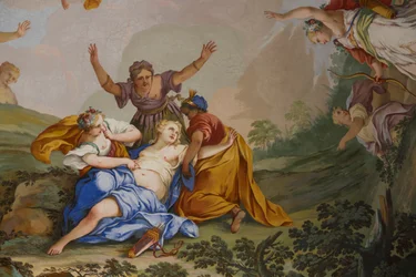 Representaciones del mito de Diana, por Domenico y Giuseppe Valeriani, fresco
