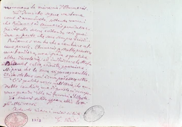Carta manuscrita de Giuseppe Verdi al autor del libreto de Aida, Antonio Ghislanzoni