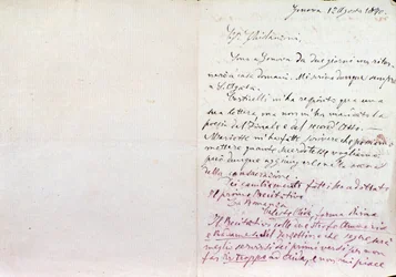 Carta manuscrita de Giuseppe Verdi al autor del libreto de Aida, Antonio Ghislanzoni