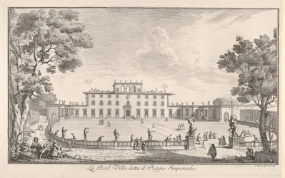 La Villa Real llamada il Poggio Imperiale La Real Villa detta il Poggio Imperiale, vista..., 1744.