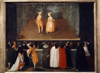 ÓPERA: Intermezzo, finales del siglo XVIII (óleo)