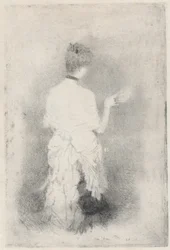 Joven elegante vista desde atrás