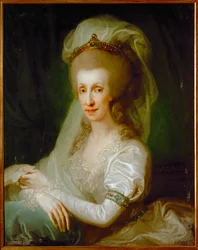 Emperatriz María Ludovica, hija del rey Carlos III de Nápoles y Sicilia, esposa del archiduque y posteriormente emperador Leopoldo II (pintura sobre lienzo)