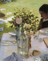 Desayuno en el jardín