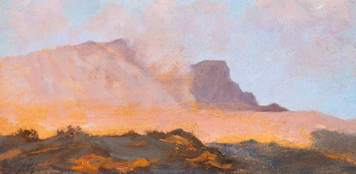 Fumarola del Monte Vesubio, circa 1871, por Giuseppe De Nittis