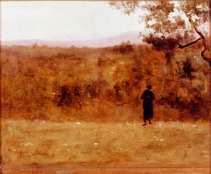 La lectura del oficio. Pintura de Giuseppe De Nittis (1846-1884) siglo XIX. Florencia, Galería de Arte Moderno