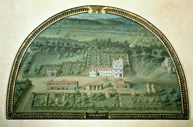 Colle Salvetti, de una serie de lunetas que representan vistas de las villas Medici, 1599