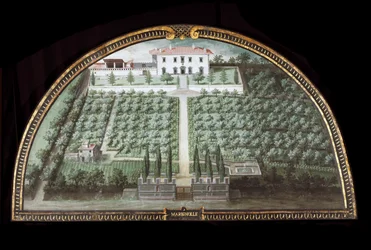 Vista de Villa di Marignolle cerca de Florencia, Italia