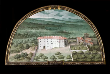 Vista de Villa la Magia cerca de Pistoia, Italia