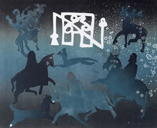 Escena de caza picta I, 1995