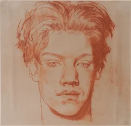 Cabeza de un joven (tiza roja)