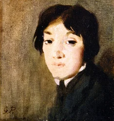 Estudio de cabeza para el retrato de la Hon. Lady Packe, c.1909