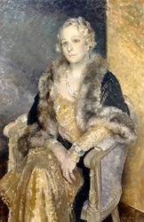Retrato de la Sra. Shirley Woolmer, c.1933-34 (óleo sobre lienzo)