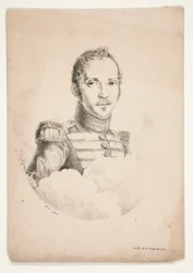 Desconocida (Retrato de longitud de busto de una soldado)