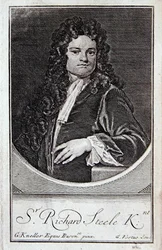 Retrato de Richard Steele, frontispicio de 