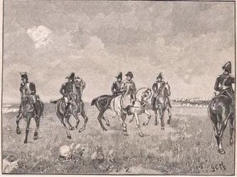 Napoleón y su séquito en Boulogne AD 1803