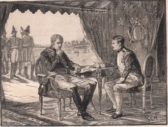 El Tratado de Tilsit AD 1807
