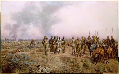 Después de la batalla de Atbara, 8 de abril de 1898 (óleo sobre lienzo)