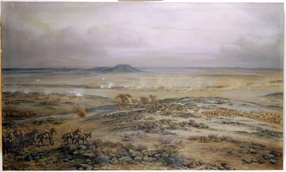 El Ataque a la Fuerza de Cronje en Vedute Drift cerca de Paardeberg, 1900