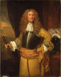Henry, 3er Lord Arundell de Wardour, sosteniendo un bastón como Maestro de Caballos, c.1680