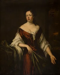 Retrato de una dama, c.1666-1723 (óleo sobre lienzo)