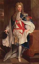 El duque de Marlborough en traje de liga