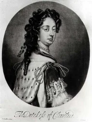 Retrato de Barbara Villiers, duquesa de Cleveland (1641-1709) grabado por J. Smith