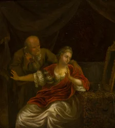 Una oferta rechazada, c.1663-1706 (óleo sobre lienzo)