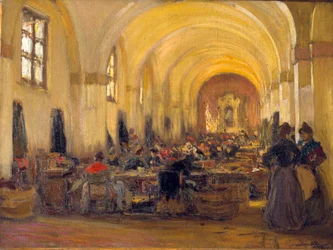 Fábrica de tabaco en Sevilla (pintura al óleo)