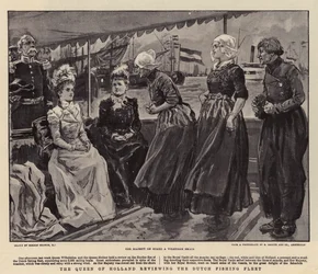 La Reina de Holanda revisando la Flota Pesquera Holandesa