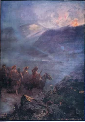 El camino de guerra de los Doones, de Lorna Doone publicado por W & R Chambers Ltd, 1921
