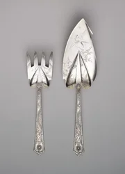 Rebanador de pescado y tenedor
