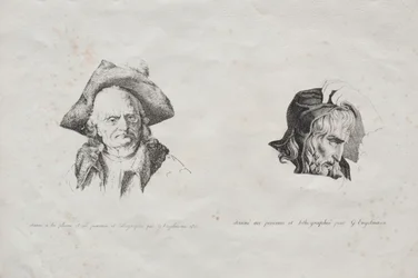 Receuil dessais lithographiques: Dos cabezas, 1816
