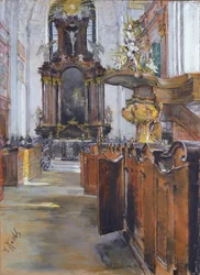 Interior de St. Michaelis en Hamburgo, 1890